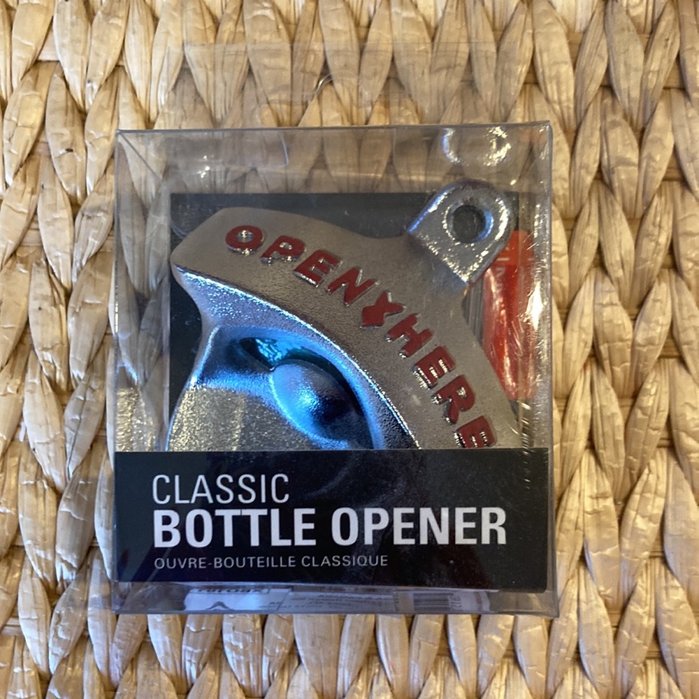 Mounted bottle opener